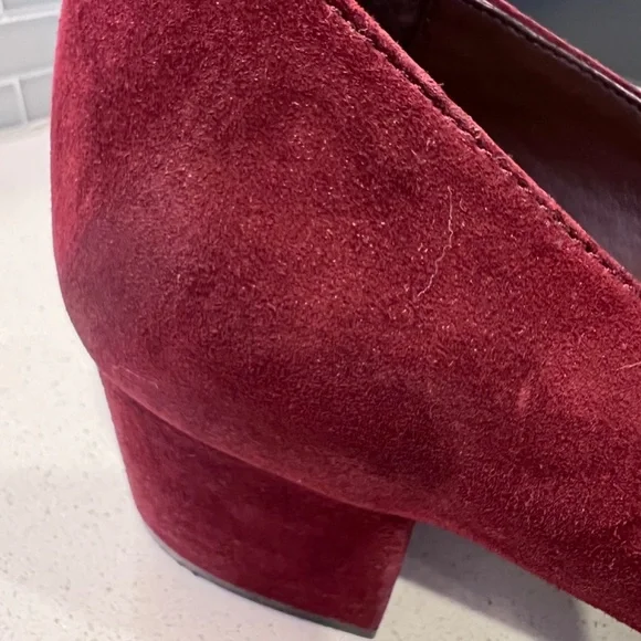 NEW Burgandy Suede Giani Bernini Size 10 Memory foam 2” heels never worn - Picture 4 of 16